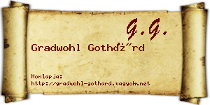 Gradwohl Gothárd névjegykártya